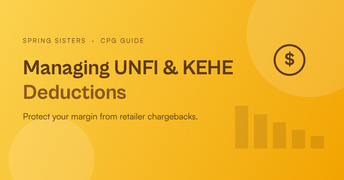 Managing UNFI and KEHE deductions - a CPG guide by Spring Sisters